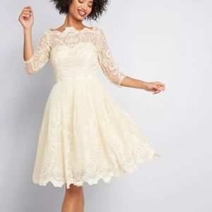 ModCloth Gilded Grace Lace Dress NWOT